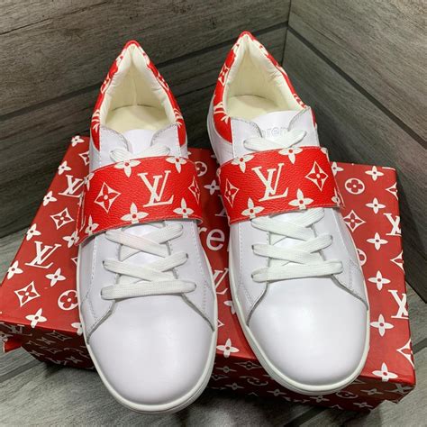 tenis louis vuitton hombre rojos|louis vuitton damier sneakers.